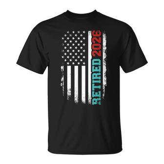 Retired 2026 Us American Flag For Retirement T-Shirt - Thegiftio UK