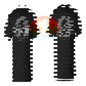 Retro Bigfoot Carrying Pumpkin Thanksgiving Sasquatch T-Shirt - Seseable