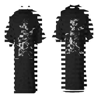 Retro Guitar Cat Rock Cat Playing Guitar T-Shirt | Seseable FR