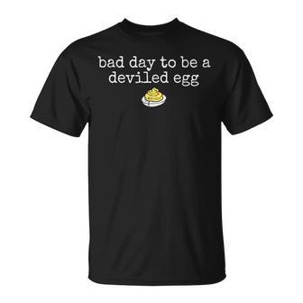 Retro Thanksgiving Dinner Bad Day To Be A Deviled Egg T-Shirt - Thegiftio