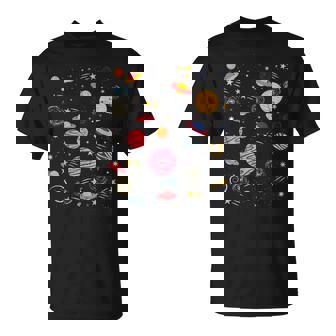 Retro Galaxies Indie Aesthetic Pop Art Hippy T-Shirt | Mazezy