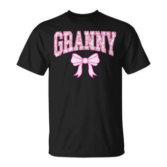 Retro Granny Pink Coquette Bow Floral Team Matching Women T-Shirt - Monsterry