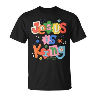 Retro Jesus Ist König Christlich Religiös Jesus Gott Liebhaber T-Shirt - Seseable