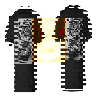 Retro Kawaii Gamer Cat Ramen Cute Japanese Cats Gaming T-Shirt | Mazezy