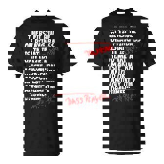 Retro Music Quote The First Rule Of Playing Bass Drum T-Shirt | Mazezy