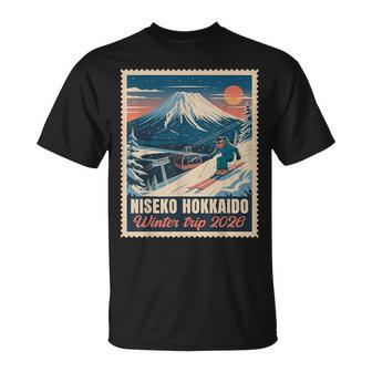 Retro Niseko Hokkaido Japan Winter Trip 2026 Mt Yotei Travel T-Shirt - Thegiftio UK