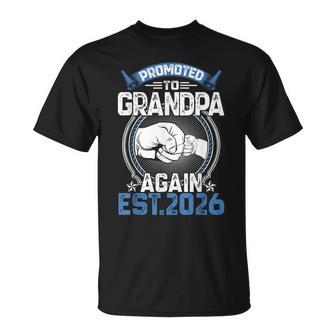 Retro Promoted To Grandpa 2026 Again Soon To Be Grandpa T-Shirt - Thegiftio UK