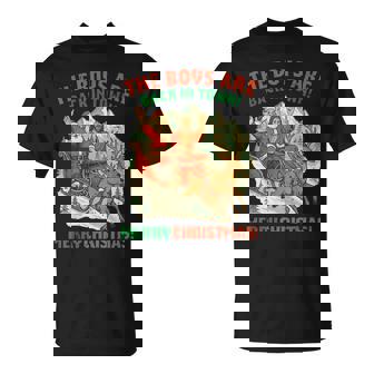 Retro Santa Jesus The Boys Are Back In Town Christmas T-Shirt | Mazezy