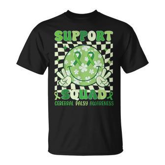 Retro Support Squad Green Ribbon Cerebral Palsy Awareness T-Shirt - Monsterry
