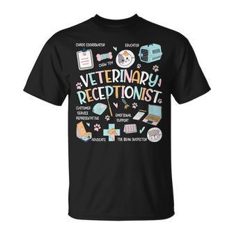 Retro Veterinary Receptionist Vet Receptionist Appreciation T-Shirt - Thegiftio UK