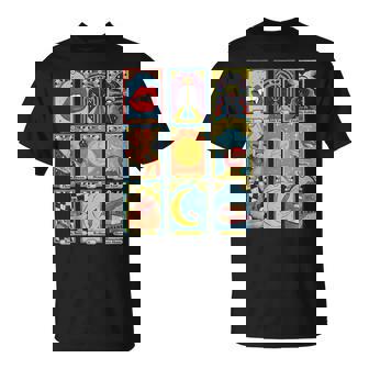 Retro Zodiac Academy Tarot Card Character T-Shirt - Monsterry