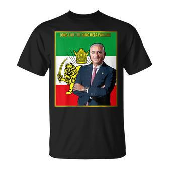 Rey Reza Pahlavi Con Bandera Camiseta unisex - Regaloses