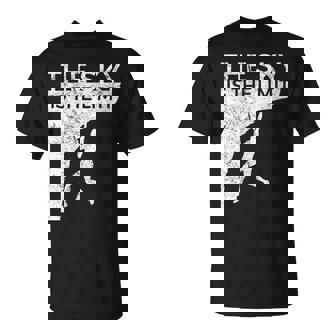 Rock Climbing Mountain Climber The Sky Is The Limit T-Shirt | Mazezy