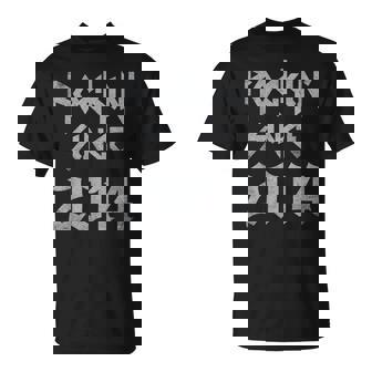 Rockin Since 2014 Classic Rock Year Of Birth Birthday T-Shirt | Mazezy