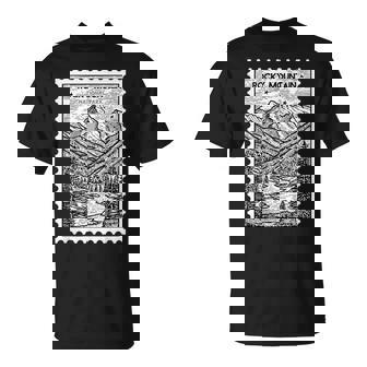 Rocky Mountain National Park Colorado Stamp T-Shirt | Mazezy