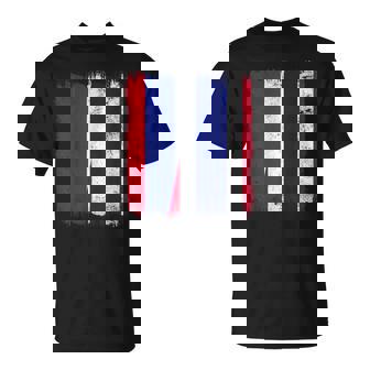 Russia Thailand Half Flag Russian Thai Roots T-Shirt | Mazezy