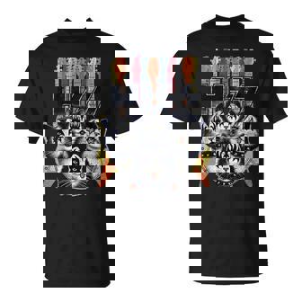 Hiss Cats 子猫 パロディ ロック ロッキン ヴィンテージ レトロ 猫 Tシャツ - Kawaiitshirt