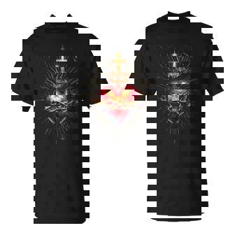 Sacred Heart Of Jesus Catholic Devotion Faith T-Shirt - Thegiftio