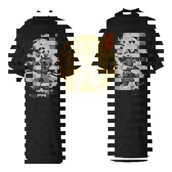 Samurai Panda Shirt Warrior Vintage Graphic Japanese Men Tank Top T-Shirt | Mazezy