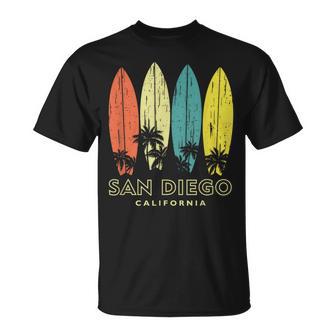 San Diego California Retro Surfboards Vintage Boys Girls T-Shirt | Mazezy