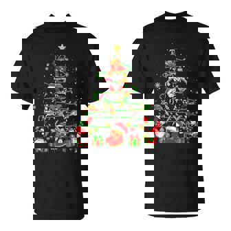 Santa Reindeer Elf Climbing Equipment As Xmas Tree Gnomes T-Shirt | Mazezy