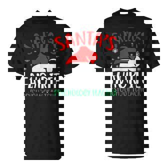 Santas Favorite Psychology Teacher Christmas Xmas T-Shirt | Mazezy