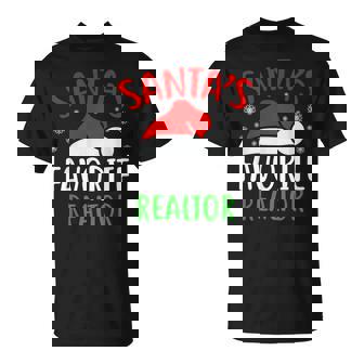 Santas Favorite Realtor Christmas Xmas Santa T-Shirt | Mazezy