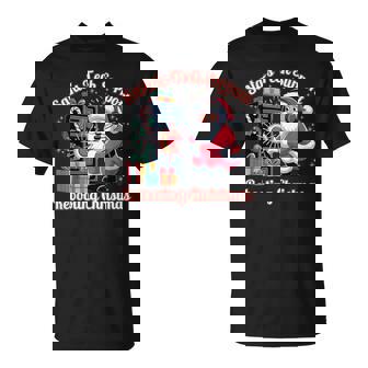 Santa's Tech Support Rebooting Christmas IT Worker T-Shirt | Mazezy