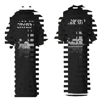 Sarajevo Skyline Bosnia And Herzegovina Souvenir T-Shirt | Mazezy