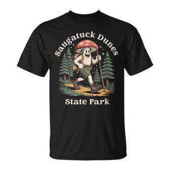 Saugatuck Dunes State Park Michigan Hiking Mushroom Vacation T-Shirt | Mazezy