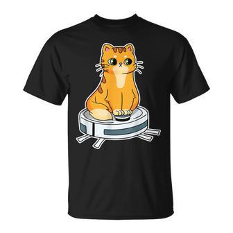 Saugroboter Katze Kätzchen I Robotertaubsaugeraugroboter T-Shirt - Geschenkecke