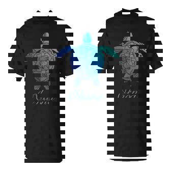 Save The Hawaii ウミガメ ハワイアン ブルー トライバル 亀 ホヌ 長袖tシャツ Tシャツ - Kawaiitshirt