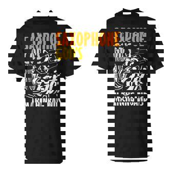 Saxophone Saxophonist Musical Instrument God Bands T-Shirt | Mazezy