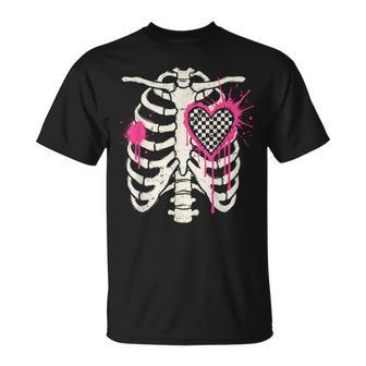 Scenecore Ribs & Heart Still Emo Y2k 2000S Alt Mall Goth T-Shirt - Thegiftio