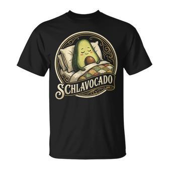 Schlavocado Avocadochlafen Müde Langschläfer Wortspiel T-Shirt - Geschenkecke