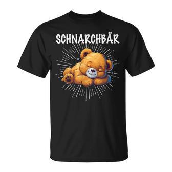 Schnarchbär Bär Teddybär Müdechlafenchnarchen Pyjama T-Shirt - Geschenkecke