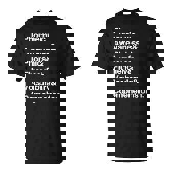 Science Of Reading Teacher Structured Literacy For Men Women T-Shirt | Mazezy