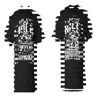 I Got These Muscles From Woodworking Carpenter Tank Top T-Shirt | Mazezy