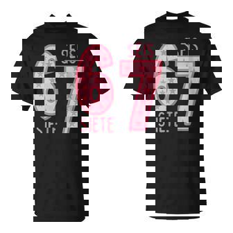 SEIS Siete Spanish 67 Six Seven Espanol Pink T-Shirt | Mazezy