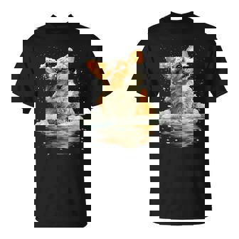 Serene Corgi With Snow Snowy Forest Winter Dog Aesthetic T-Shirt | Mazezy