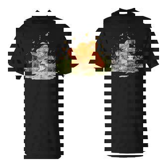 Serene Lion Resting Surrounded By Butterflies Tank Top T-Shirt | Mazezy