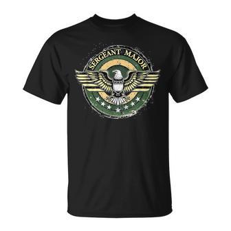 Sergeant Major Armed Forces Eagle And Stars T-Shirt | Mazezy