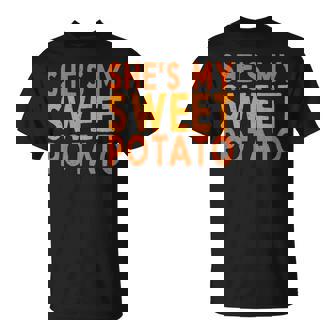 Shes My Sweet Potato I Yam Matching Couple Fall Thanksgiving T-Shirt | Mazezy