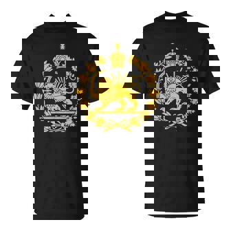 Shir O Khorshid Iran Pahlavi ライオンと太陽 Tシャツ - Kawaiitshirt