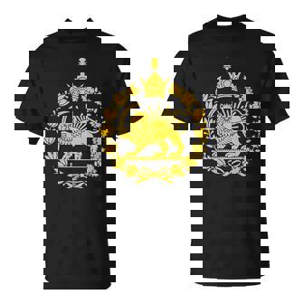 Shir O Khorshid イラン ライオン&サンエンブレム ペルシャ遺産 Tシャツ - Kawaiitshirt