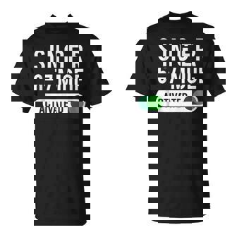 Singer 6-7 Mode Activated Job Title School Work Humor Tank Top T-Shirt | Mazezy