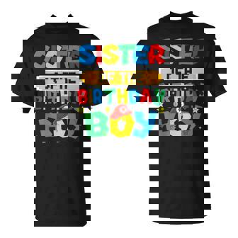 Sister Of The Birthday Boy Game Video Gaming Match Family T-Shirt - Thegiftio