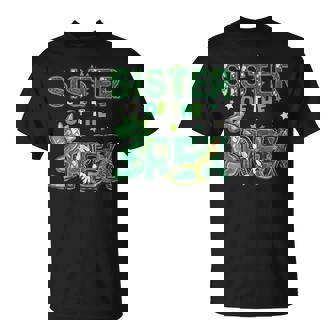 Sister Of The Three Rex Birthday Dinosaur Family Matching T-Shirt | Mazezy