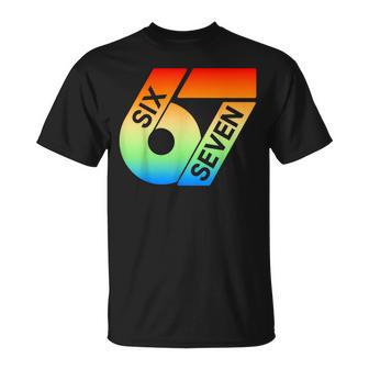 Sixeven 67 Buntes 6 7 Gen Alphalang Lustiges 6-7 Meme T-Shirt - Seseable