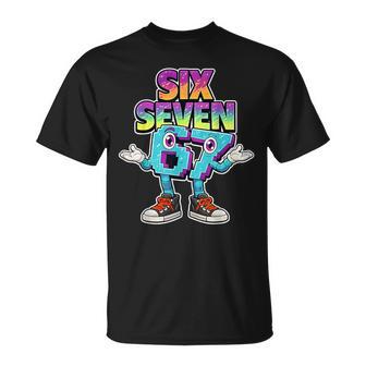 Sixeven 67 Meme Lustige Zahlen Mit Cartoontil T-Shirt - Geschenkecke
